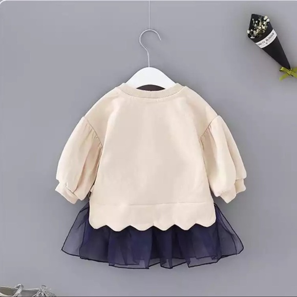 ❌ NWT Vintage Scalloped Embroider Sweatshirt Dress - Picture 2 of 15